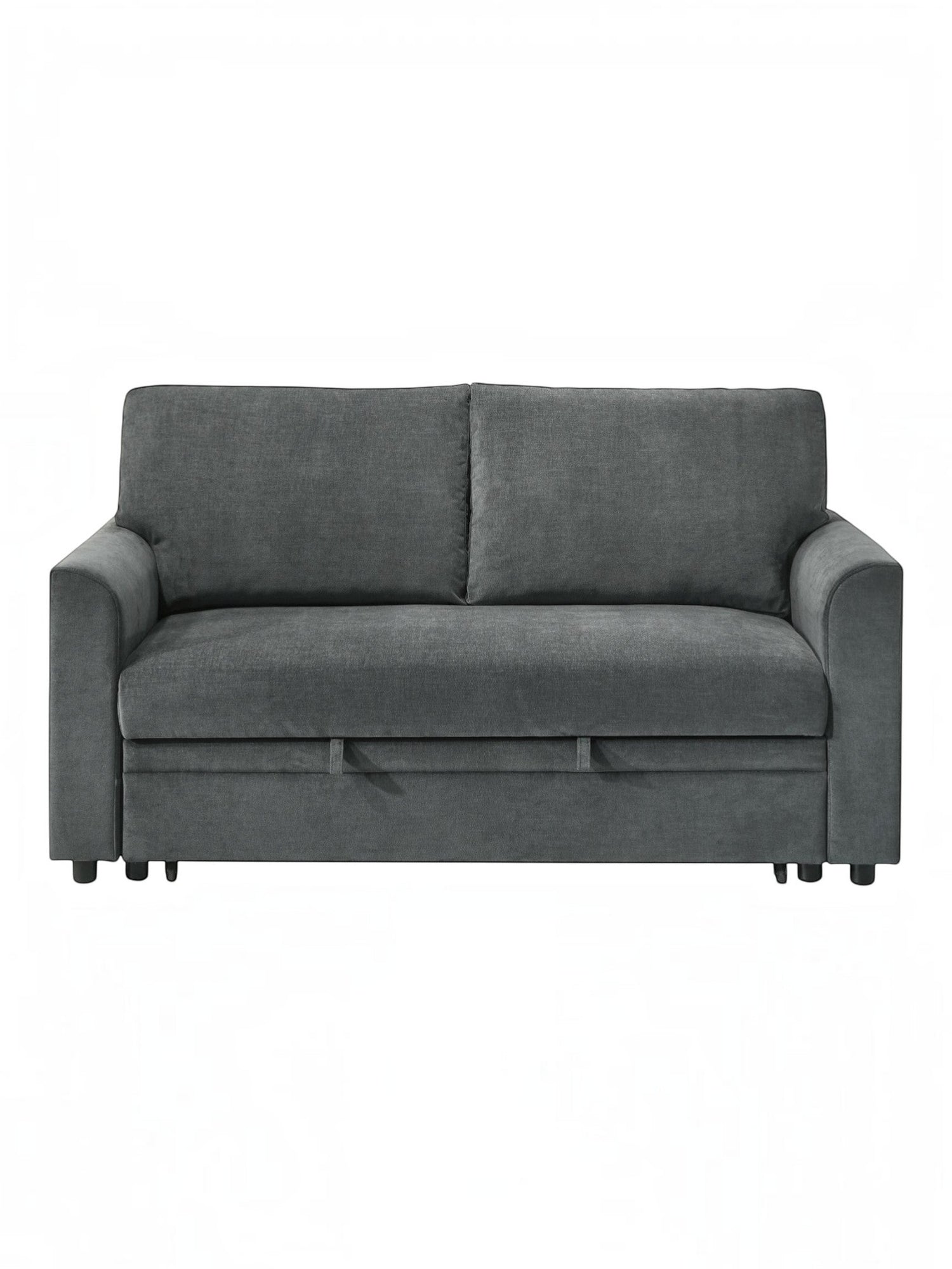 Canapé-lit Nico gris foncé en tissu, 2 places, design moderne et polyvalent par TOCO Meubles.