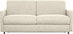 Canapé-lit Omari TOCO Meubles en tissu texturé crème avec pieds noirs discrets. Design moderne et confortable.