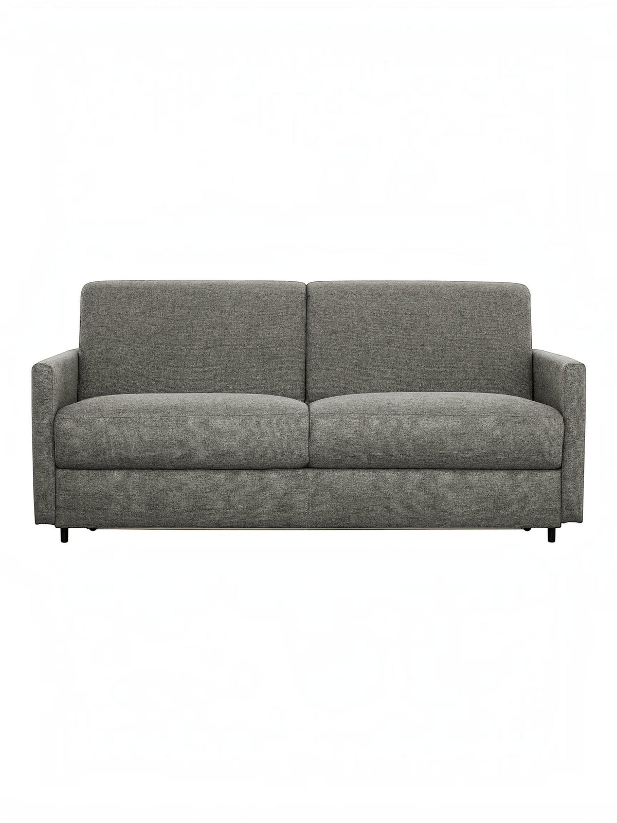 Canapé-lit Omari gris chiné en tissu de TOCO Meubles, design moderne et polyvalent pour salon.
