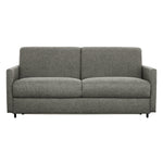 TOCO Meubles Canapé-lit Omari gris chiné en tissu, design moderne et polyvalent pour salon.