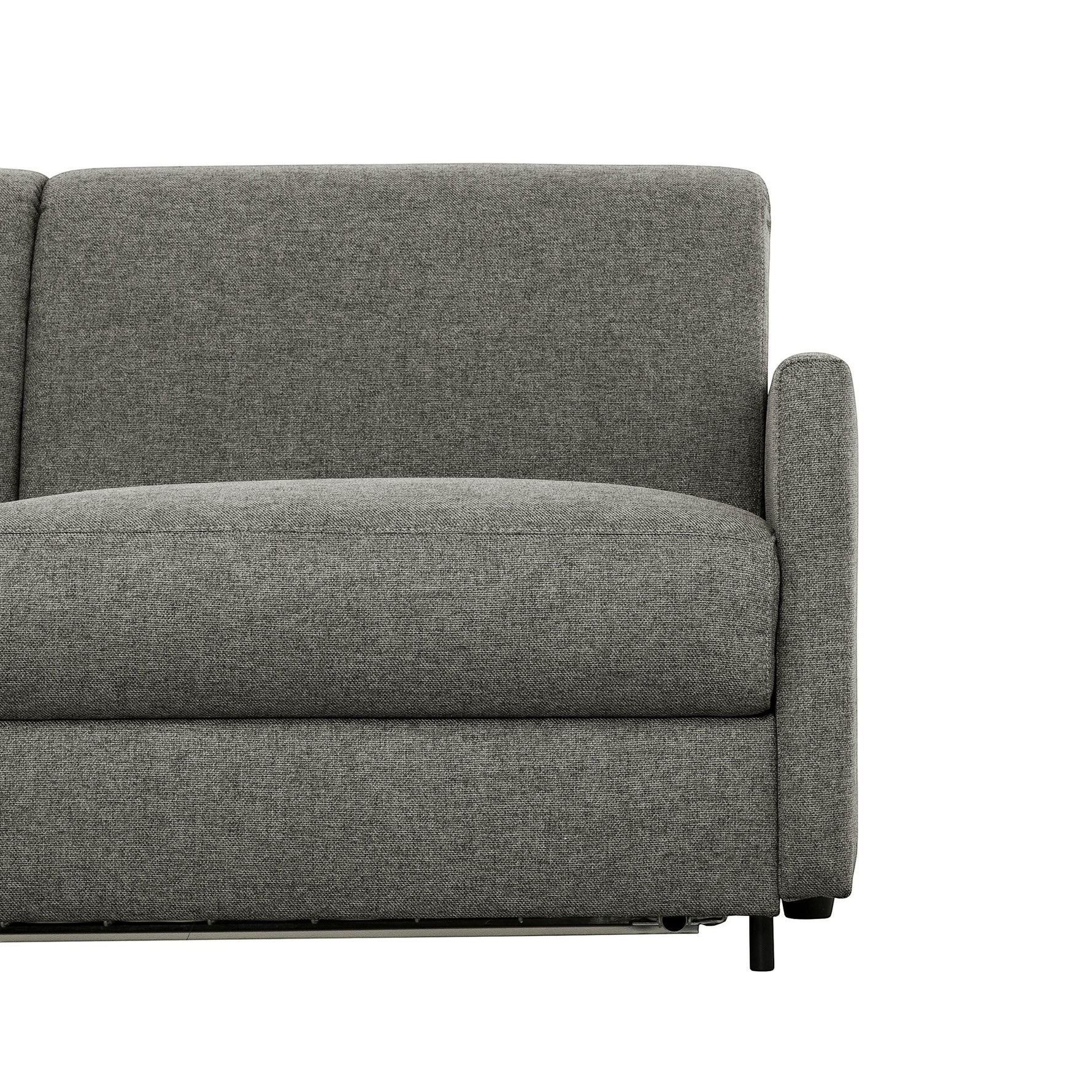 Canapé-lit Omari gris foncé en tissu de TOCO Meubles, design moderne et confortable.