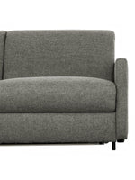Canapé-lit Omari gris foncé en tissu de TOCO Meubles, design moderne et confortable.