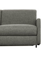 Canapé-lit Omari gris foncé en tissu de TOCO Meubles, design moderne et confortable.