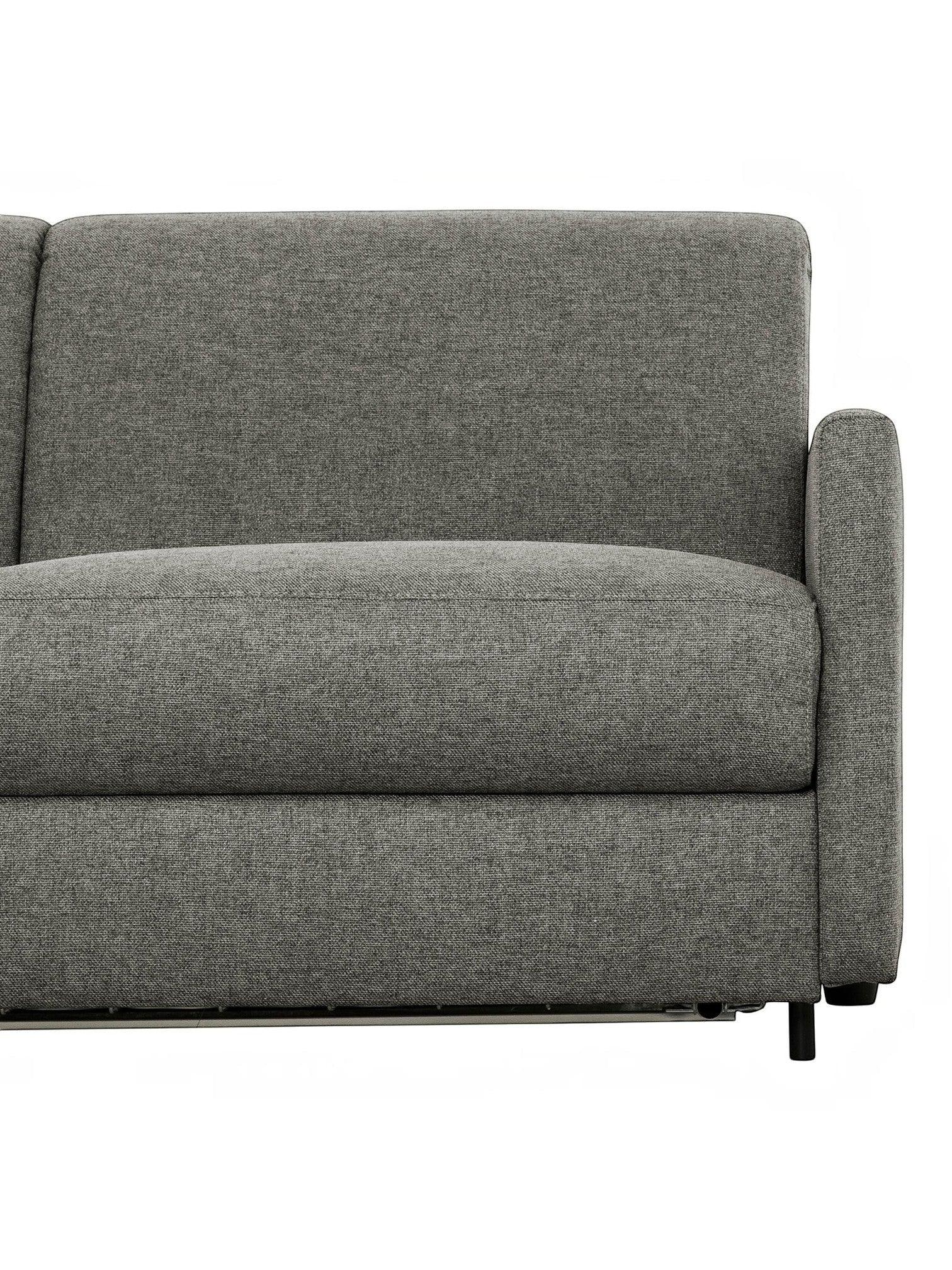 Canapé-lit Omari gris foncé en tissu de TOCO Meubles, design moderne et confortable.