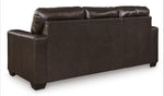 TOCO Meubles Canapé-lit Sacha marron foncé en cuir, 3 places, convertible, design moderne.