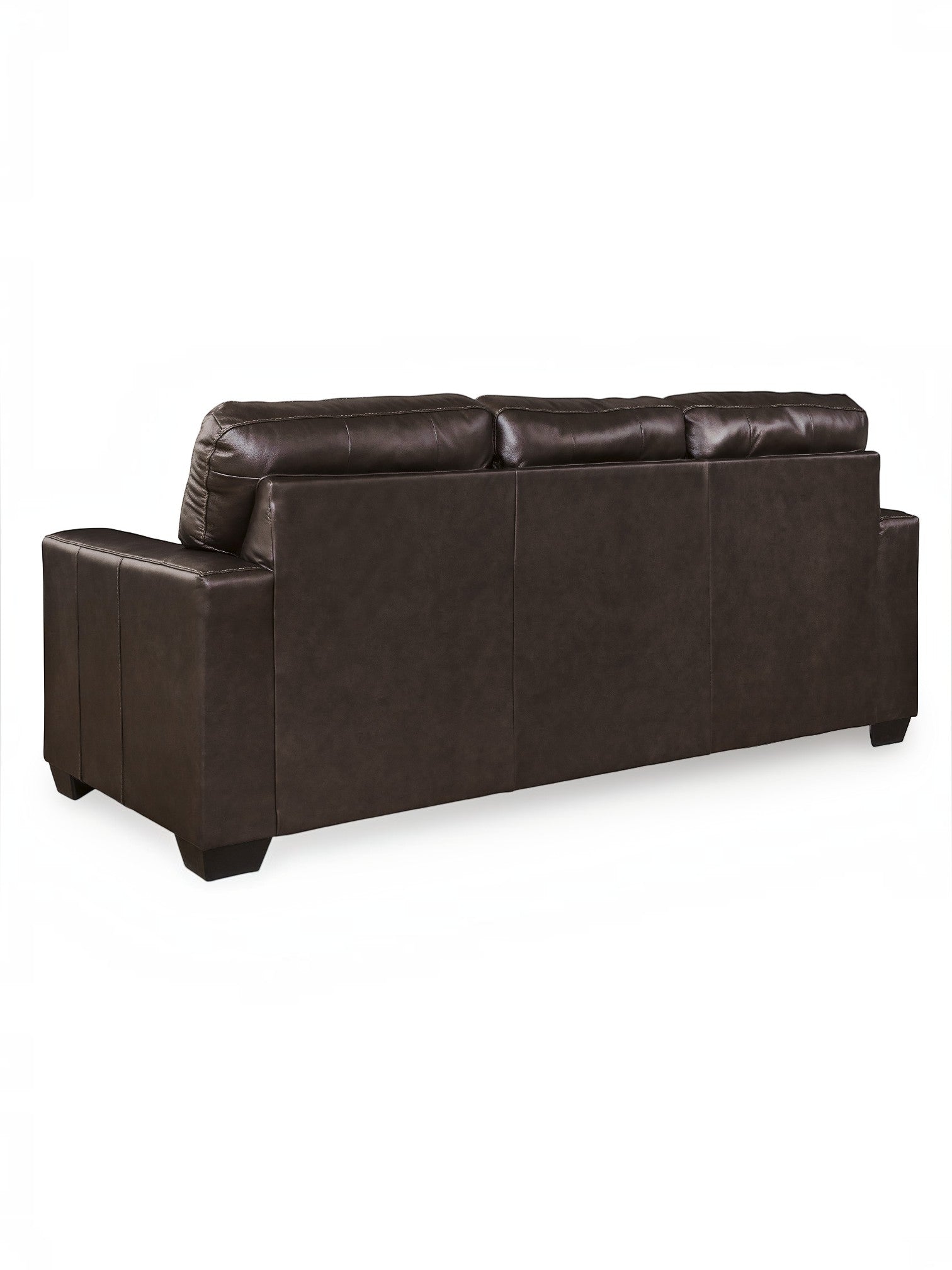 TOCO Meubles Canapé-lit Sacha marron foncé en cuir, 3 places, convertible, design moderne.
