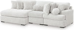 TOCO Meubles Canapé modulaire Nuage blanc en tissu texturé avec chaise longue et coussins décoratifs