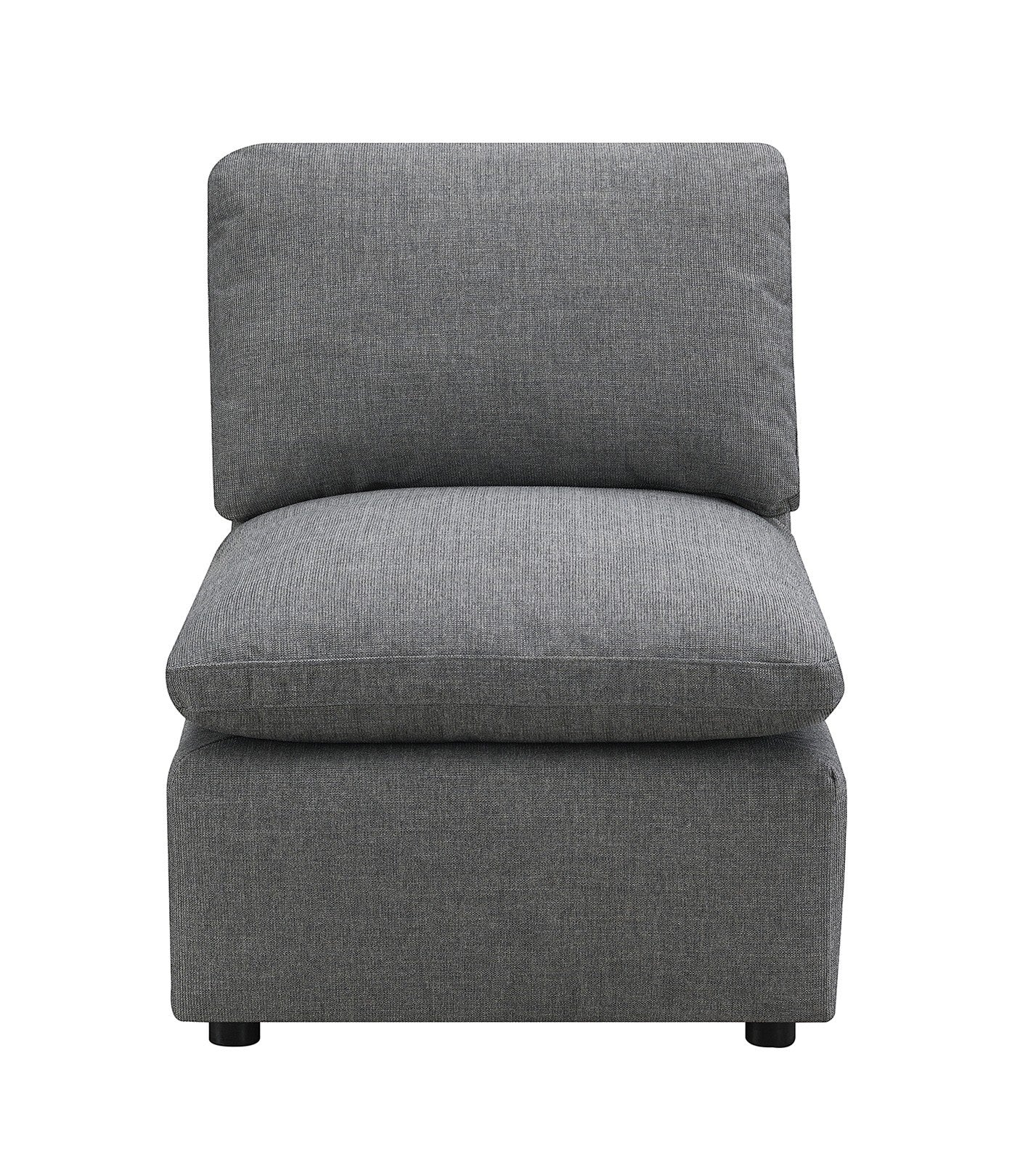 TOCO Meubles - Canapé Pippa gris anthracite en chenille, modulable et confortable, idéal pour un salon moderne.
