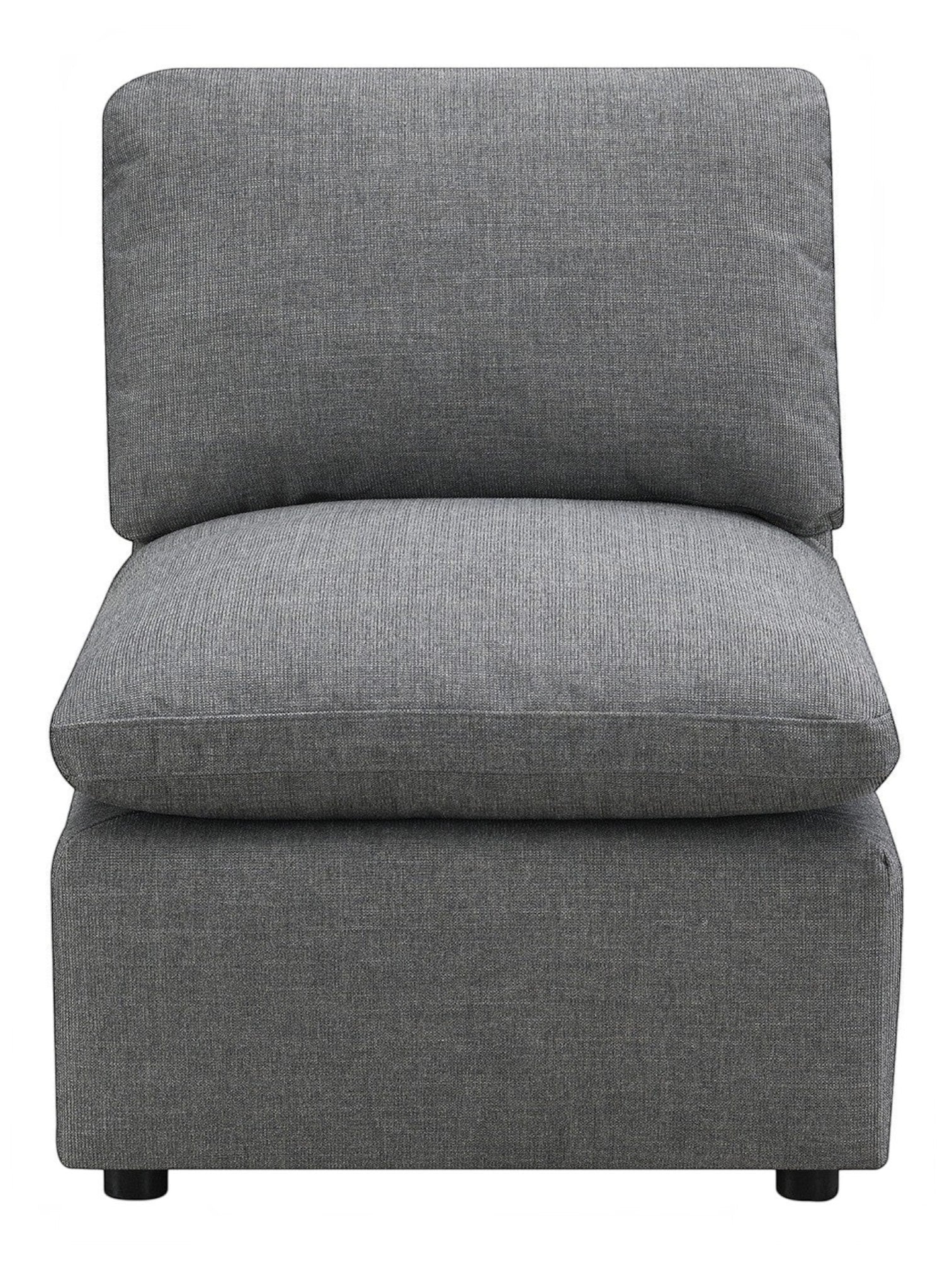 TOCO Meubles - Canapé Pippa gris anthracite en chenille, modulable et confortable, idéal pour un salon moderne.