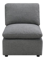 TOCO Meubles - Canapé Pippa gris anthracite en chenille, modulable et confortable, idéal pour un salon moderne.