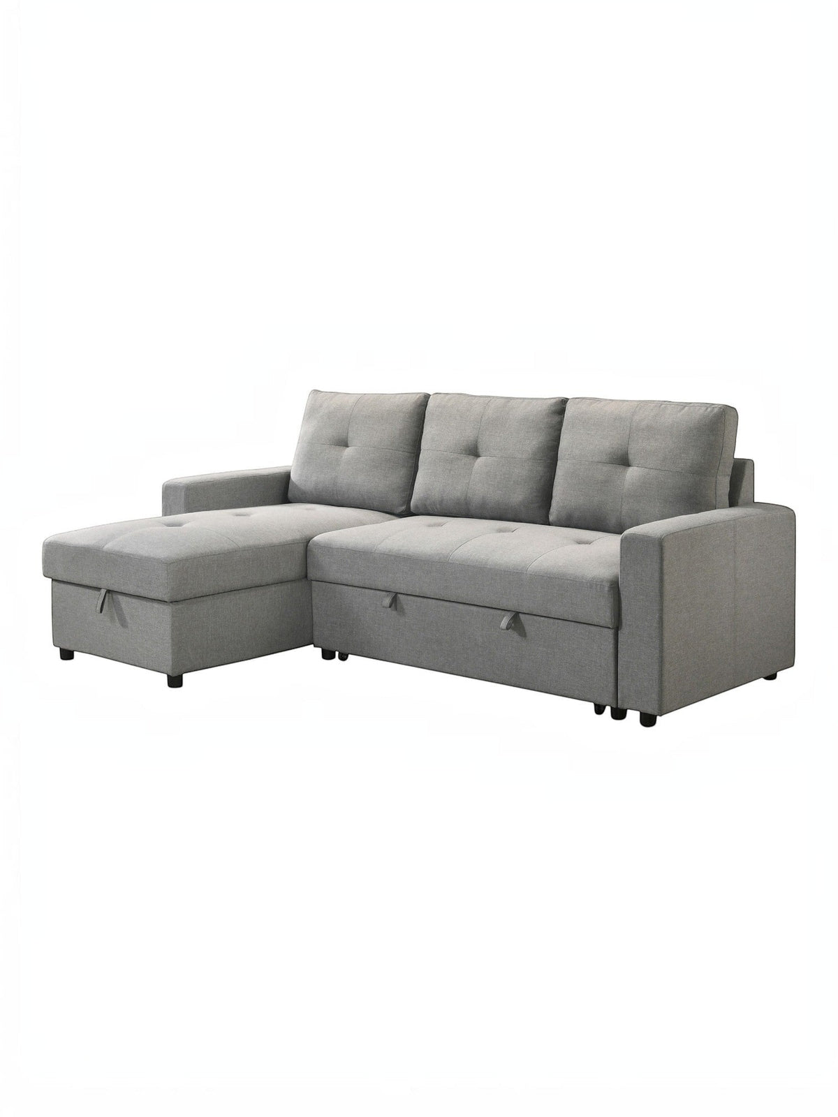 Canapé sectionnel gris TOCO Meubles avec méridienne et fonction convertible pour un salon confortable