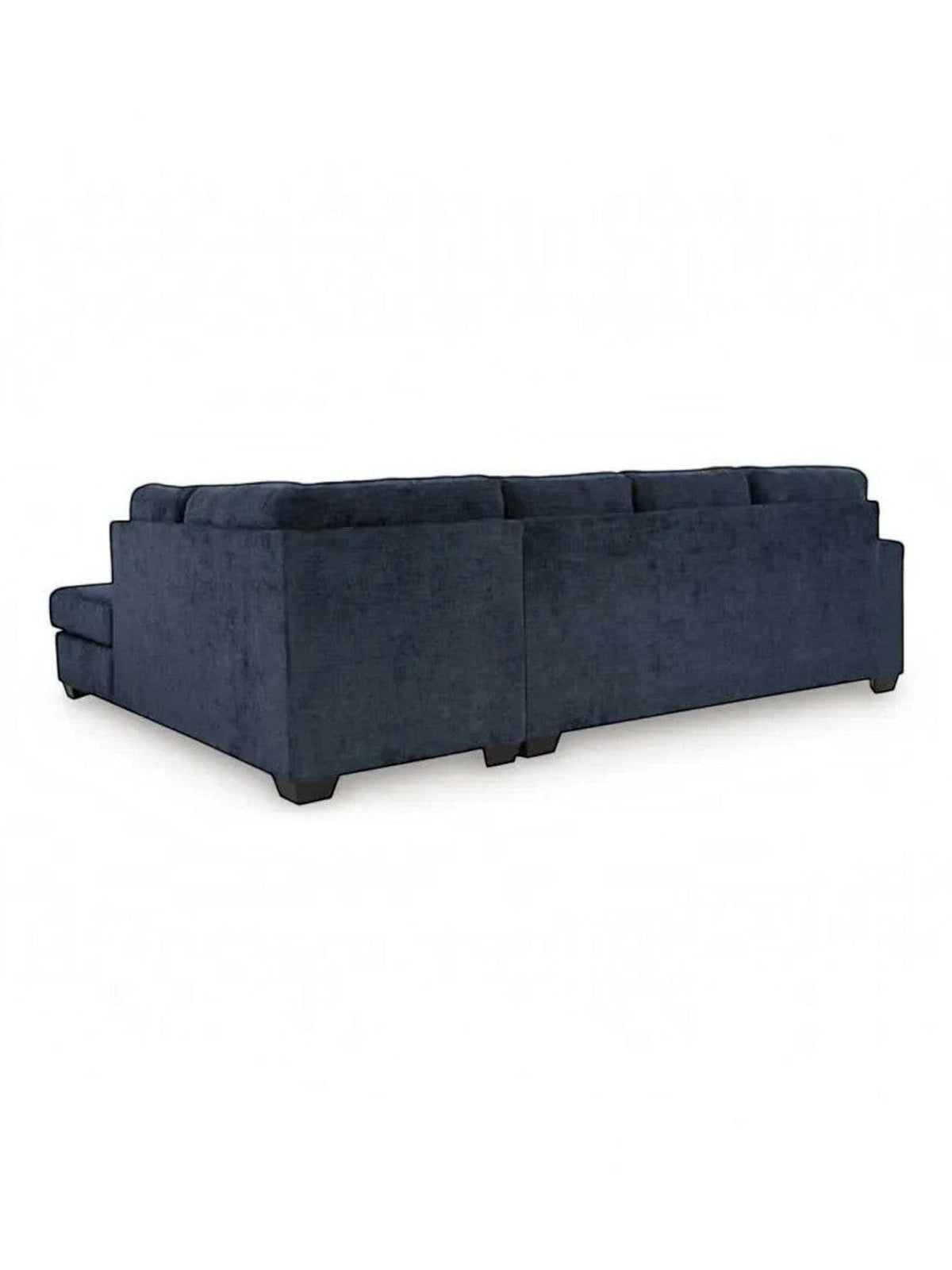 TOCO Meubles Sofa sectionnel Toscana bleu marine en velours avec méridienne