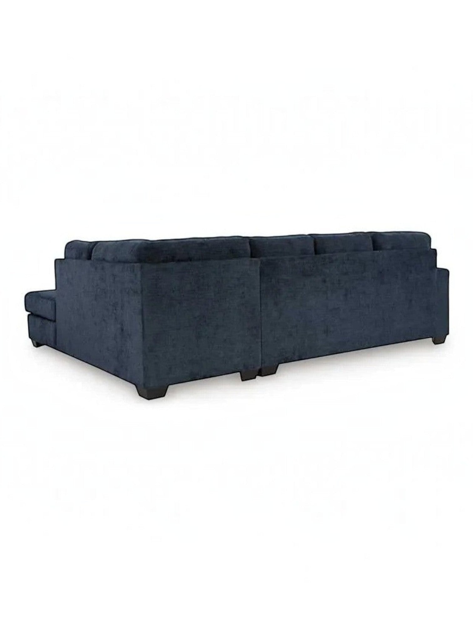 TOCO Meubles Sofa sectionnel Toscana bleu marine en velours avec méridienne