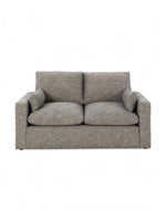 Causeuse Faro TOCO Meubles en tissu texturé gris granite avec coussins moelleux et design moderne