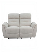 Causeuse inclinable Hudson de TOCO Meubles en tissu beige clair, design confortable et moderne pour salon