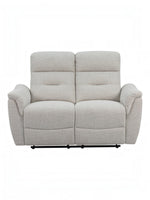 Causeuse inclinable Hudson de TOCO Meubles en tissu beige clair, design confortable et moderne pour salon