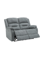 Causeuse inclinable électrique TOCO Meubles 2 places en tissu gris texturé avec accoudoirs rembourrés