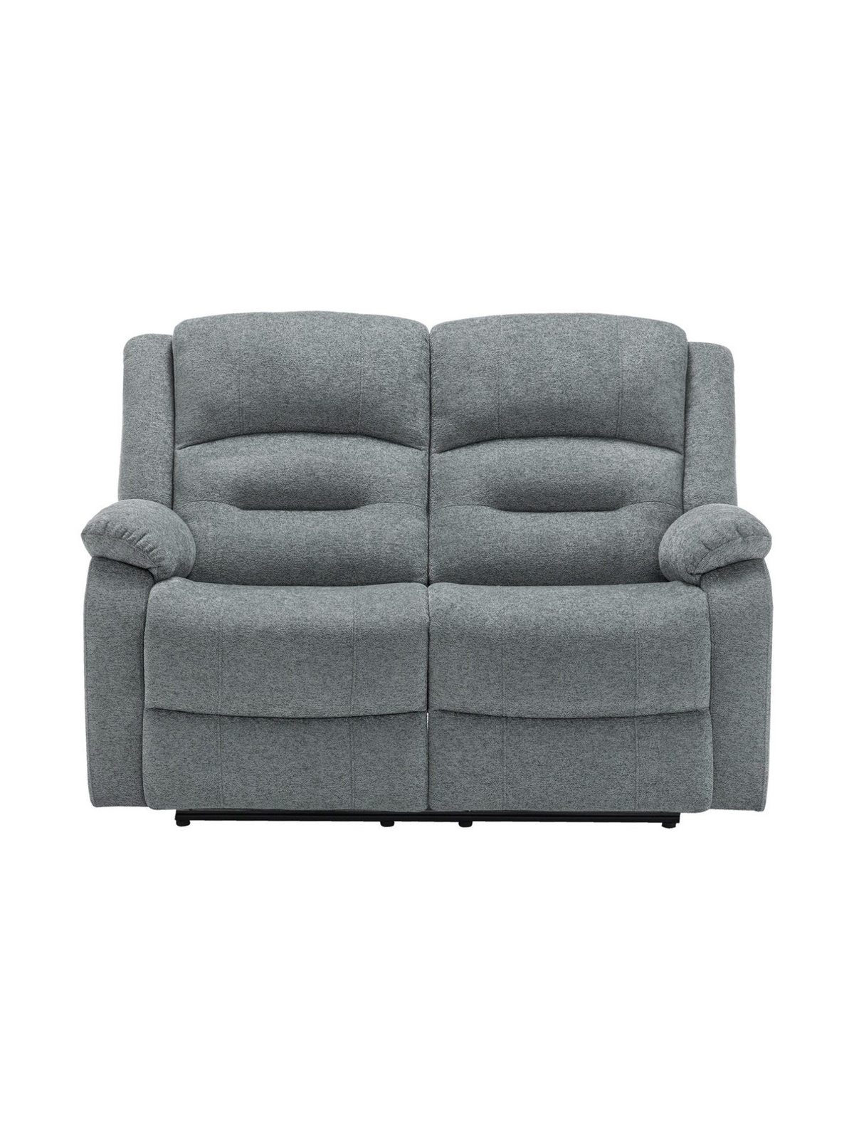 Causeuse inclinable électrique 2 places TOCO Meubles en tissu gris texturé avec accoudoirs rembourrés