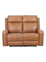 Causeuse inclinable Miles en cuir brun par TOCO Meubles, design contemporain avec soutien ergonomique.