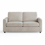 Causeuse Nuru beige en tissu texturé de TOCO Meubles, 2 places, style moderne et confortable.