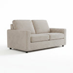 Causeuse Nuru beige en tissu texturé de TOCO Meubles, 2 places, style moderne et confortable.