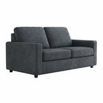 Causeuse Nuru 2 places en tissu gris foncé de TOCO Meubles, style moderne et confortable.