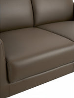 Causeuse Tano de TOCO Meubles en cuir synthétique marron avec assise confortable et design moderne