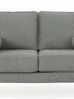 Causeuse Zela de TOCO Meubles en tissu gris anthracite avec coussins de dossier et d'assise confortables