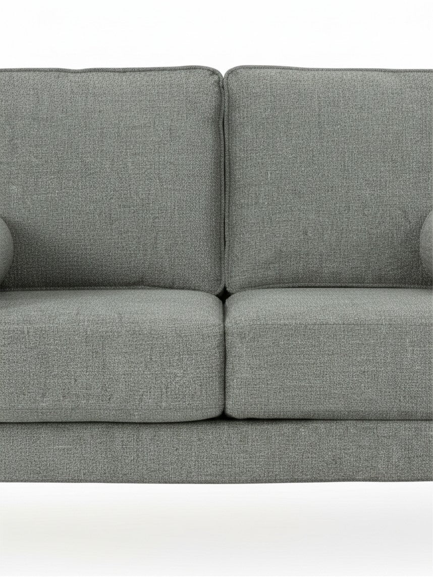 Causeuse Zela de TOCO Meubles en tissu gris anthracite avec coussins de dossier et d'assise confortables