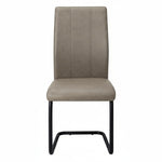 Chaise de salle à manger taupe Baxter TOCO Meubles en suède avec base en métal noir