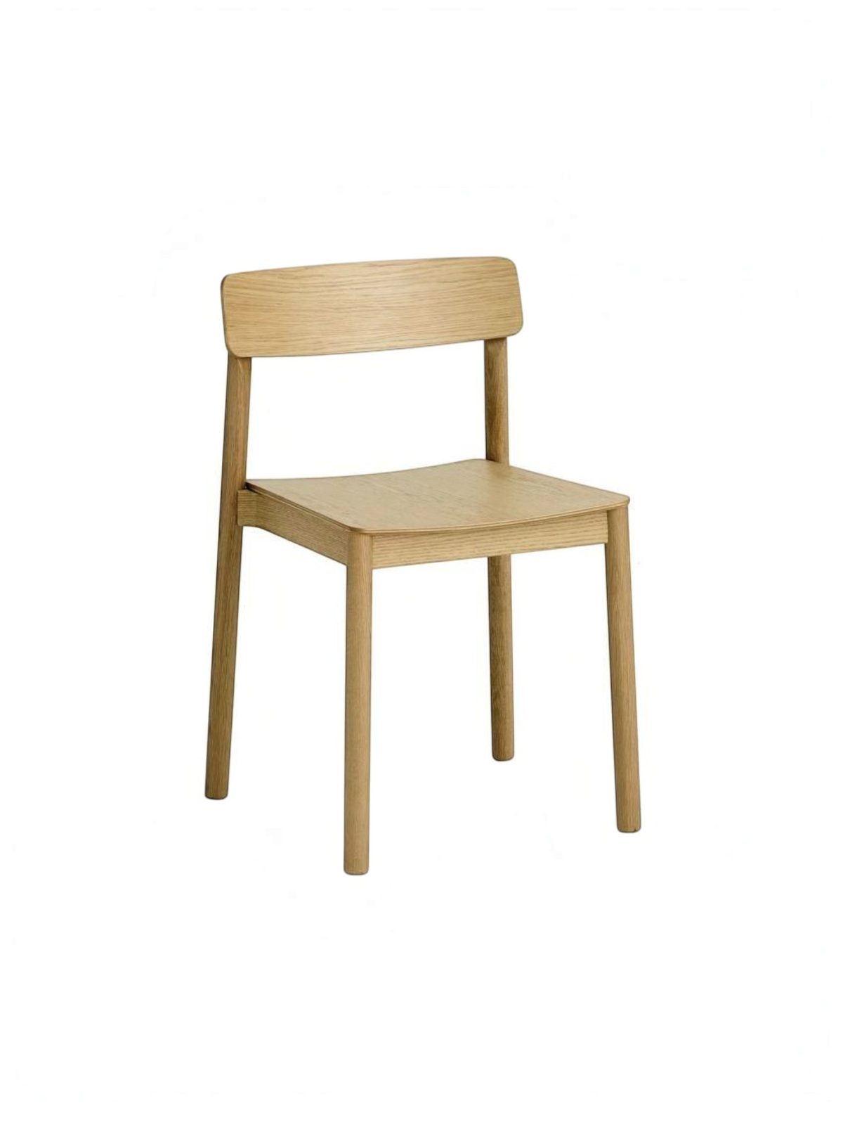 Chaise de salle à manger Élix TOCO Meubles en chêne massif naturel au design moderne avec dossier courbé
