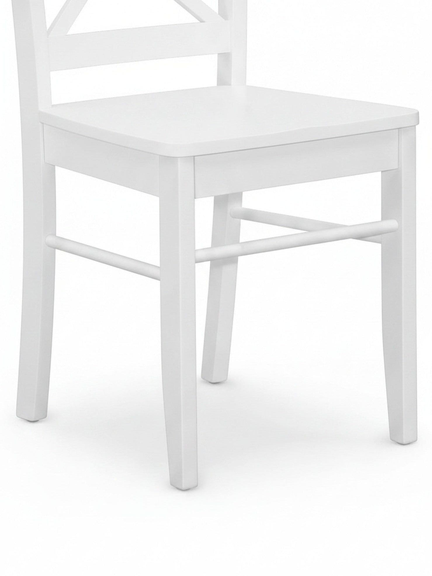 Chaise Maldive blanche TOCO Meubles au design classique avec dossier en croix et assise profilée