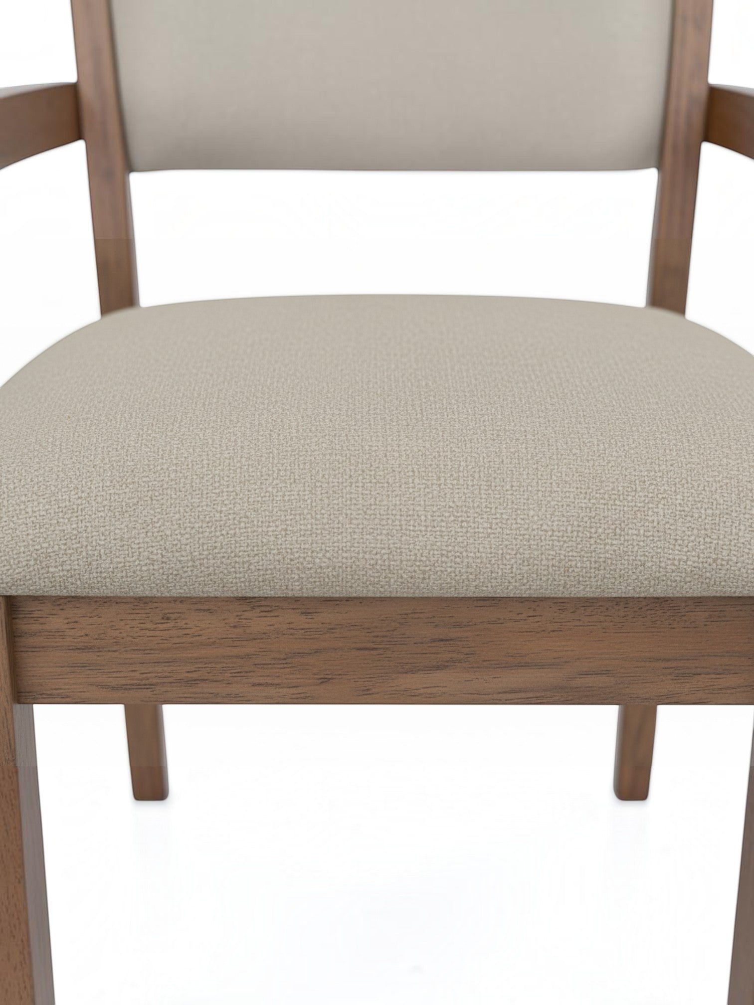 Chaise Monarch 1311 de TOCO Meubles avec assise en tissu beige et structure en bois massif