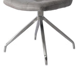 Chaise de salle à manger Paolo TOCO Meubles grise capitonnée avec piètement chromé pivotant