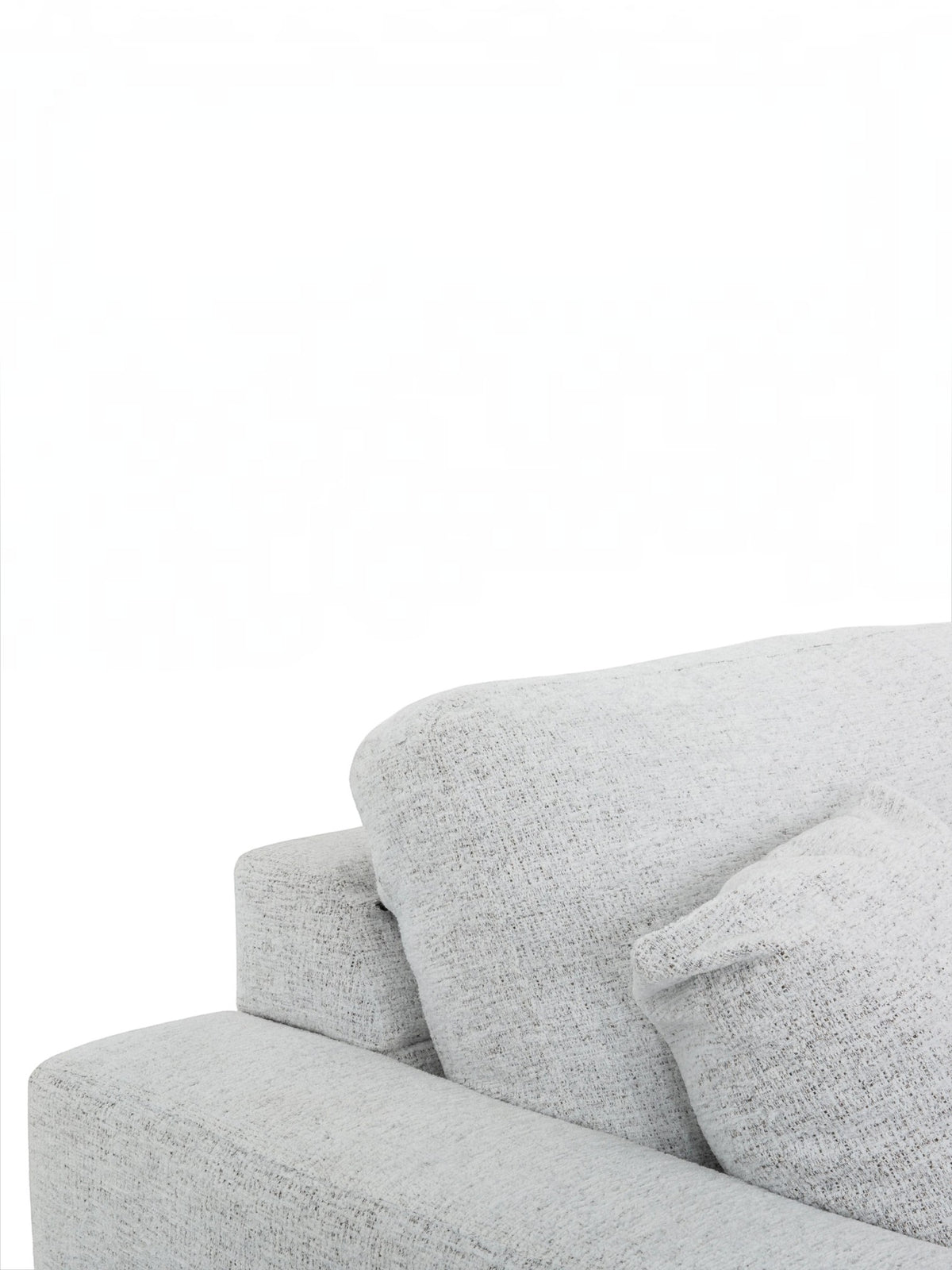 Chaise Sacha TOCO Meubles en tissu gris pâle texturé avec coussin assorti pour un confort moderne