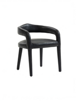 Chaise de salle à manger Ady par TOCO Meubles, design contemporain gris foncé entièrement rembourré avec accoudoirs