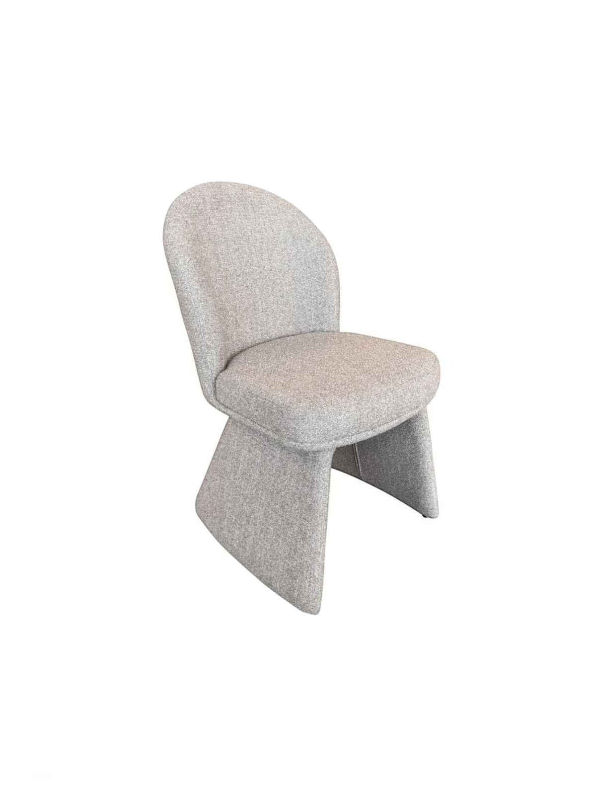 Chaise de salle à manger Noella par TOCO Meubles en tissu bouclé beige avec dossier courbé et design moderne