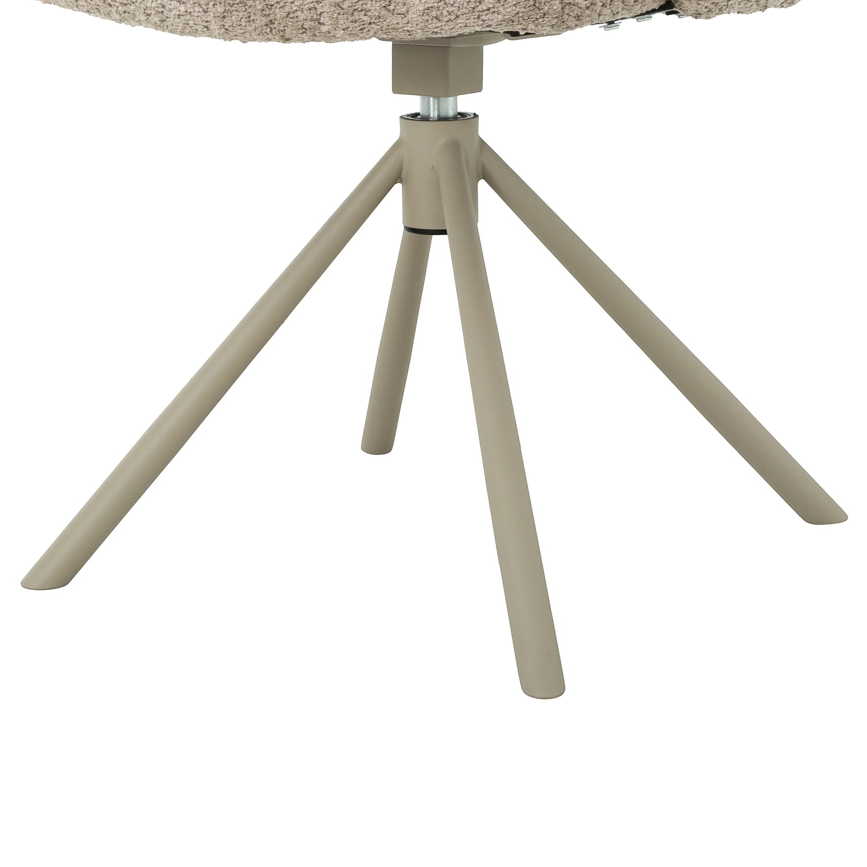 Chaise de salle à manger Sinatra TOCO Meubles en tissu texturé beige avec pieds en métal taupe