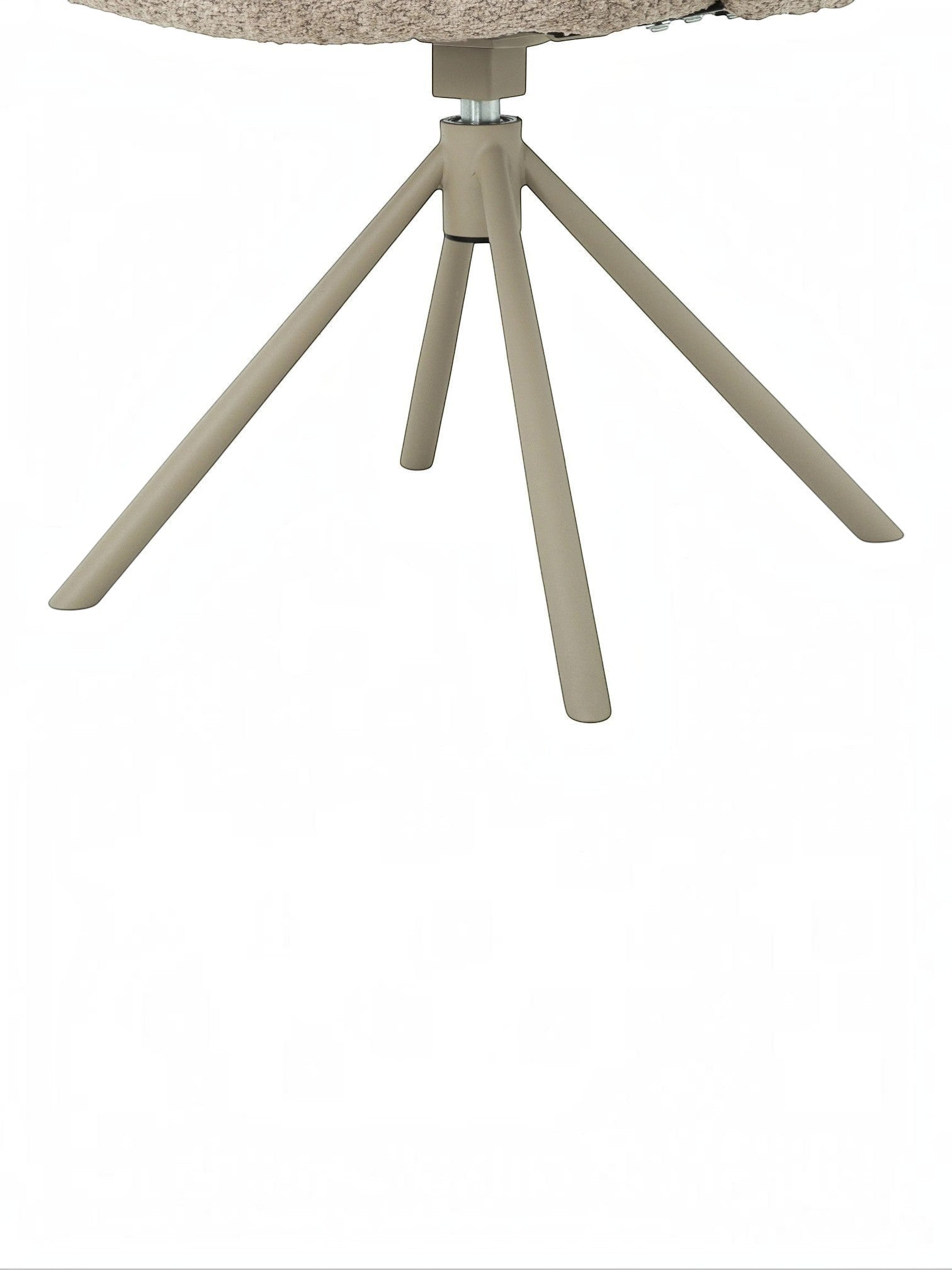 Chaise de salle à manger Sinatra TOCO Meubles en tissu texturé beige avec pieds en métal taupe