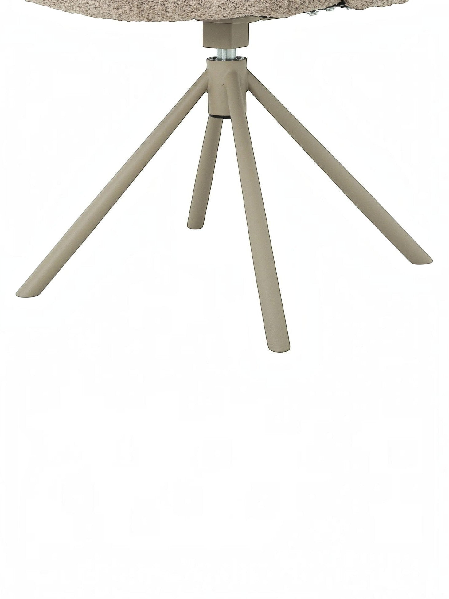 Chaise de salle à manger Sinatra TOCO Meubles en tissu texturé beige avec pieds en métal taupe