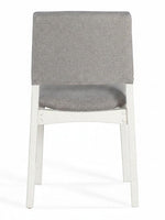 Chaise Transformer Table TOCO Meubles en bouleau argenté avec assise et dossier en tissu gris ergonomique