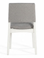 Chaise Transformer Table TOCO Meubles en bouleau argenté avec assise et dossier en tissu gris ergonomique