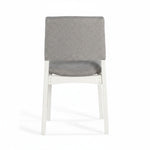 Chaise Transformer de TOCO Meubles en tissu gris et bois blanc, design moderne et ergonomique.