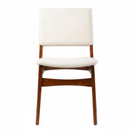 Chaise TOCO Meubles Transformer en noyer américain avec tissu écru, design moderne et confortable.