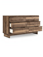 Commode double Alma TOCO Meubles avec six tiroirs spacieux et finition effet bois naturel contemporaine