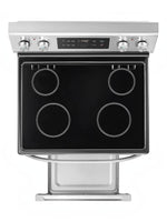 Cuisinière électrique autoportante MIDEA de TOCO Meubles avec surface de cuisson noire à 5 éléments et panneau tactile