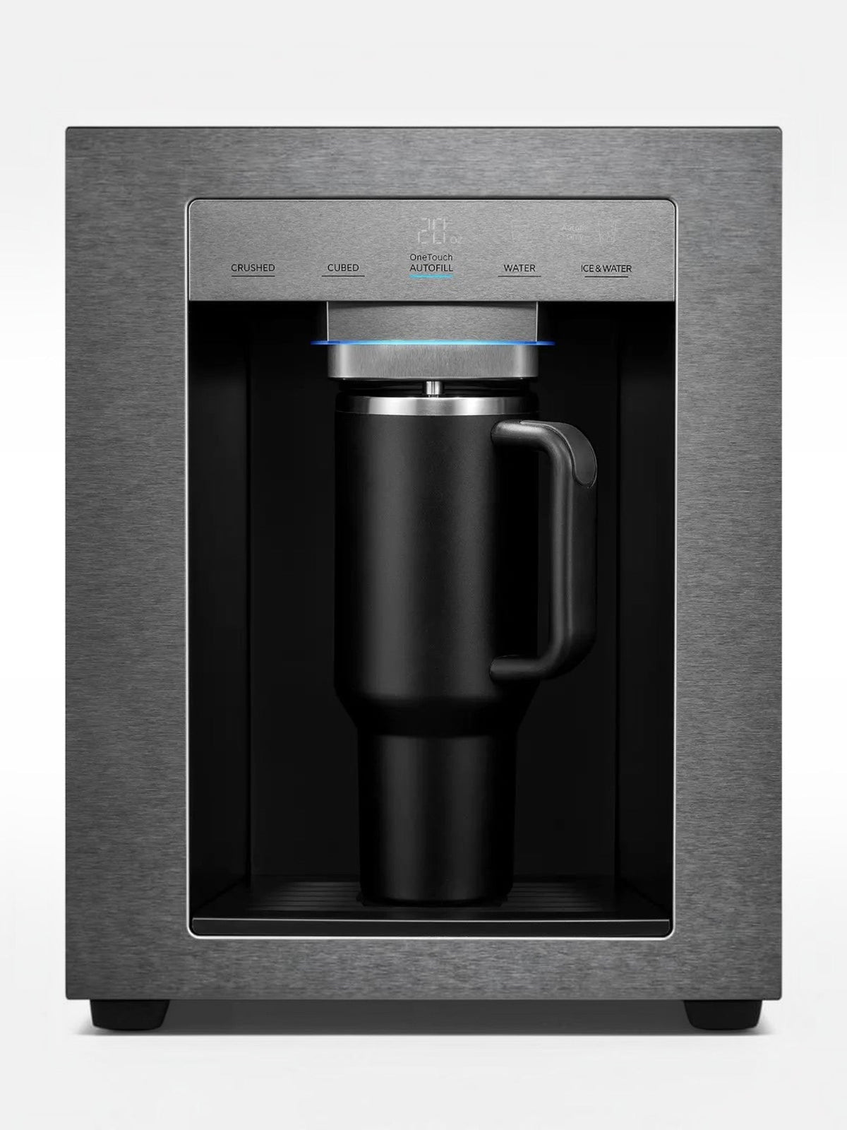 Distributeur d'eau et de glace AutoFill MIDEA sur réfrigérateur TOCO Meubles en acier inoxydable brossé