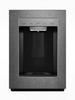 Distributeur d'eau et de glace AutoFill Midea sur réfrigérateur en acier inoxydable brossé chez TOCO Meubles
