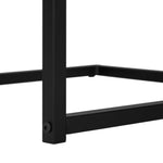 TOCO Meubles Eliott C-shaped side table with black metal frame and dark wood-effect top.