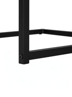 TOCO Meubles Eliott C-shaped side table with black metal frame and dark wood-effect top.